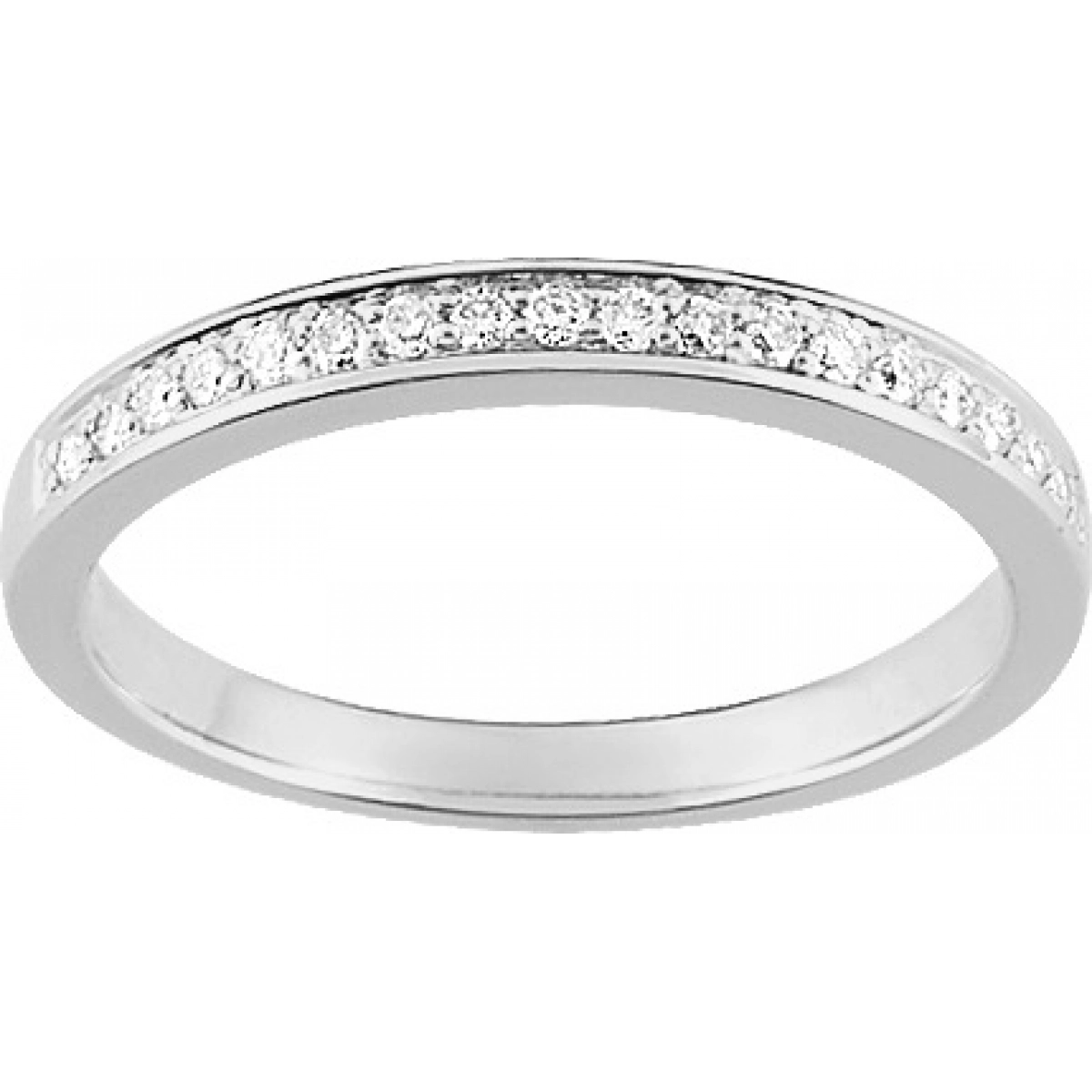 Wedding ring w. 19 diam 0.15ct 9K WG Lua Blanca  0E307MI2 - Size 52
