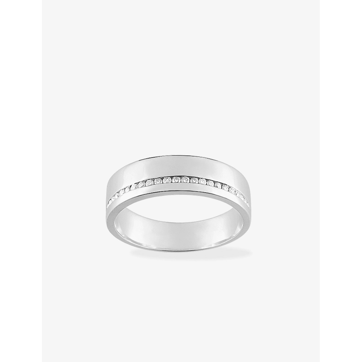 Wedding ring w. 25 diam 0.14ct 18K WG Lua Blanca  4E447MI2 - Size 57