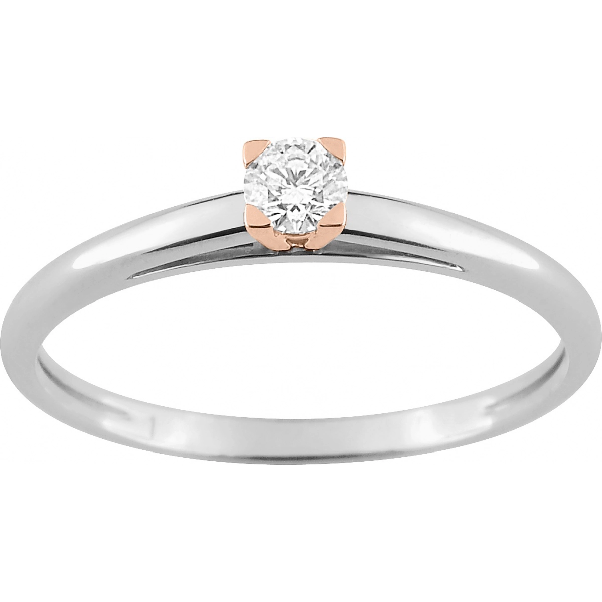 Wedding ring w. diam 0.12ct 18K 2TG - Size: 54  Lua Blanca  QZ003YB4.14