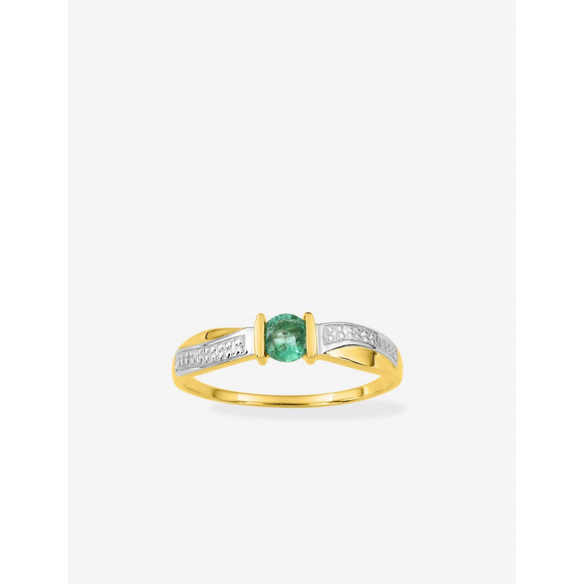 Ring emerald & rhod 18K YG Lua Blanca  2.484.L1 - Size 58