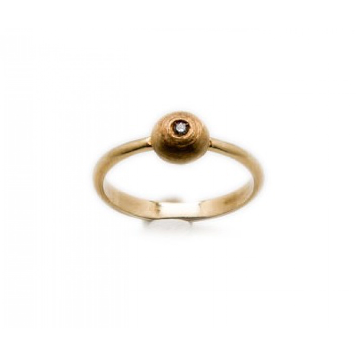 YELLOW 18 K GOLD RING AND BRIGHT 