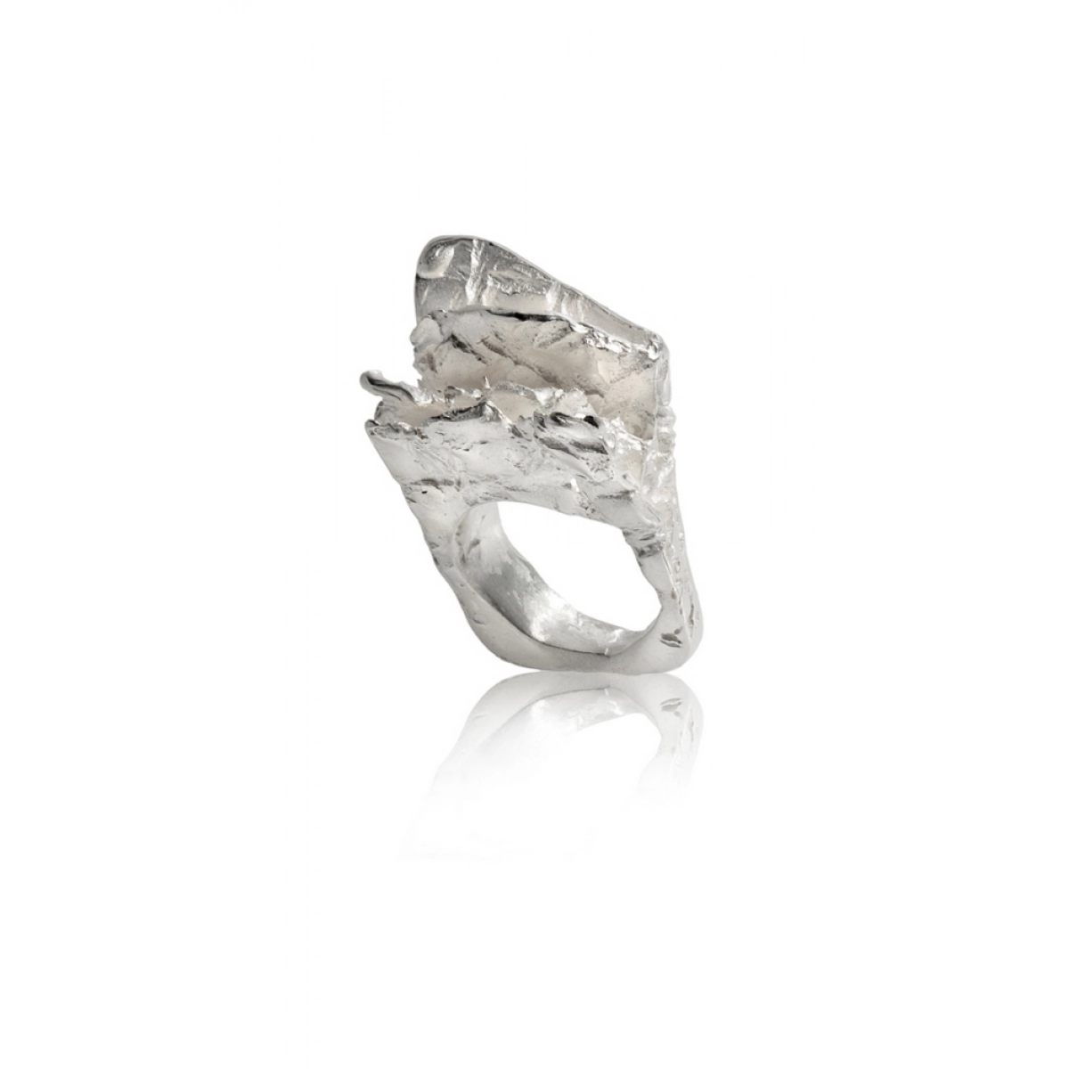The burlap collection silver ring. Measurement contour ring No. 10 FP A49 - P Fili Plaza FP A49-P