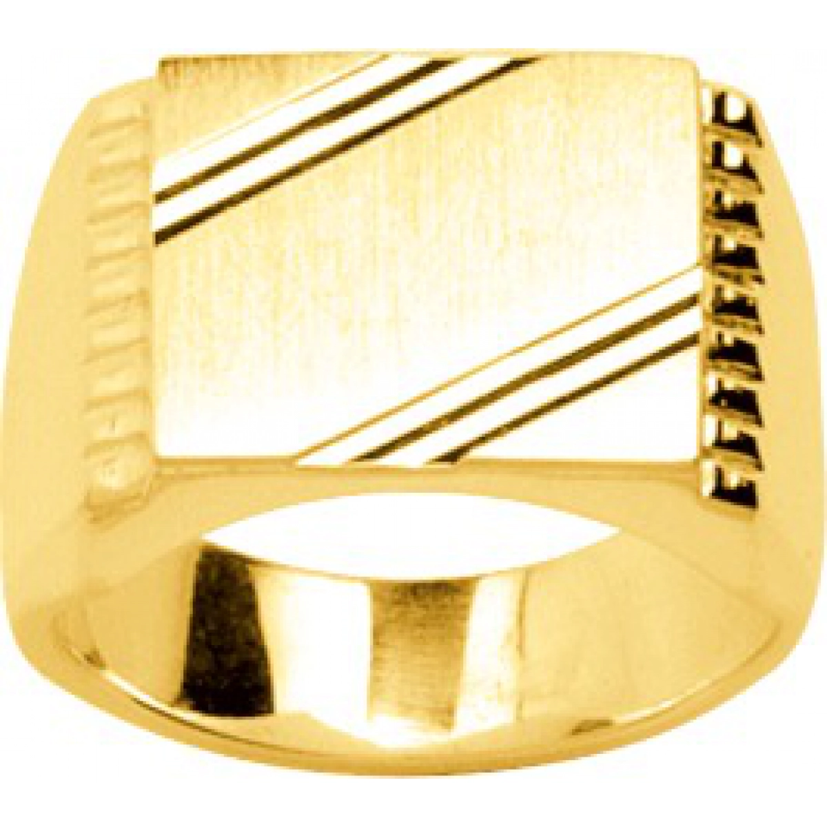 Signet ring gold plated Brass Lua Blanca  220419 - Size 70