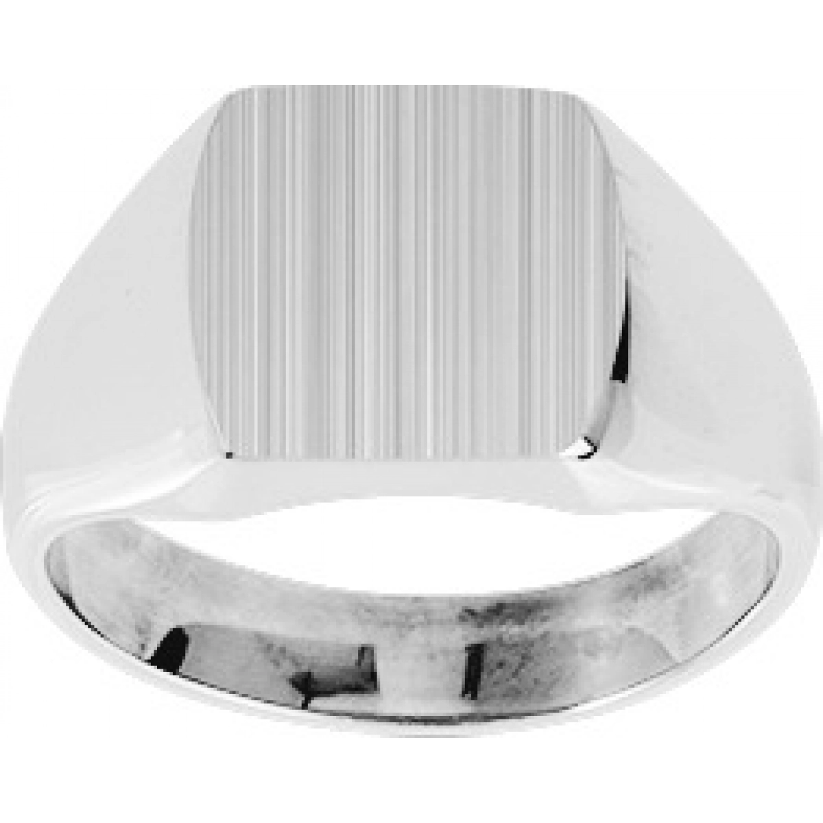 Signet ring rh925 Silver Lua Blanca  450864 - Size 55
