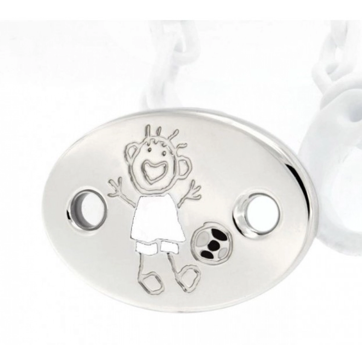 Gift items PINZA CHUPETE TOTO ENAMELLED IN WHITE-Craft-000200449 0212016