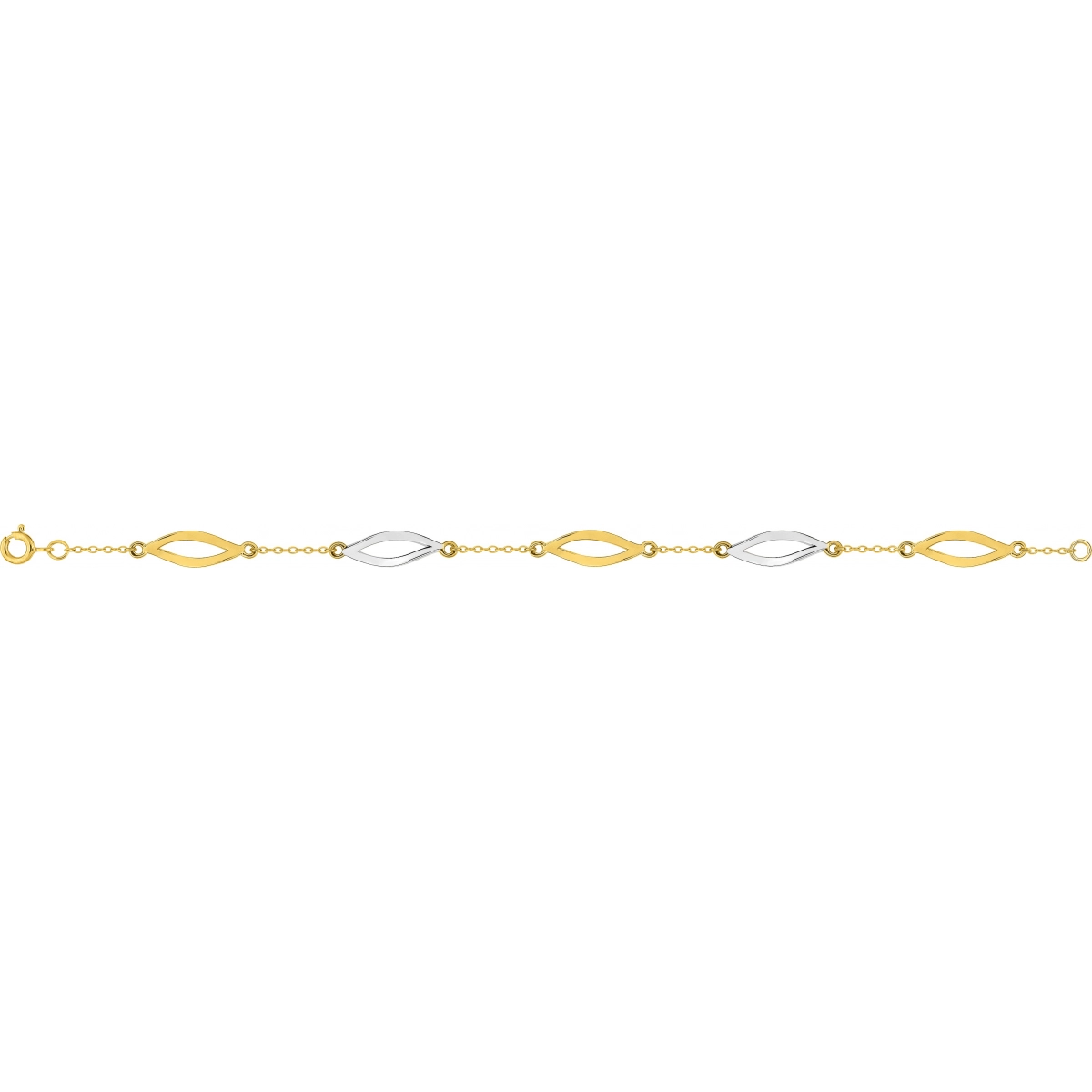 Bracelet 18cm gold plated Brass 2TG  Lua Blanca  BABE6018.0