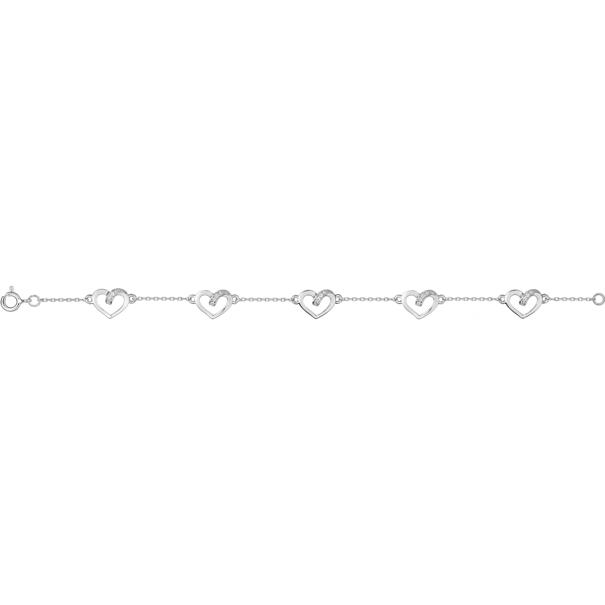 Bracelet 18cm w. cz rh925 Silver  Lua Blanca  ASBM40Z18.0
