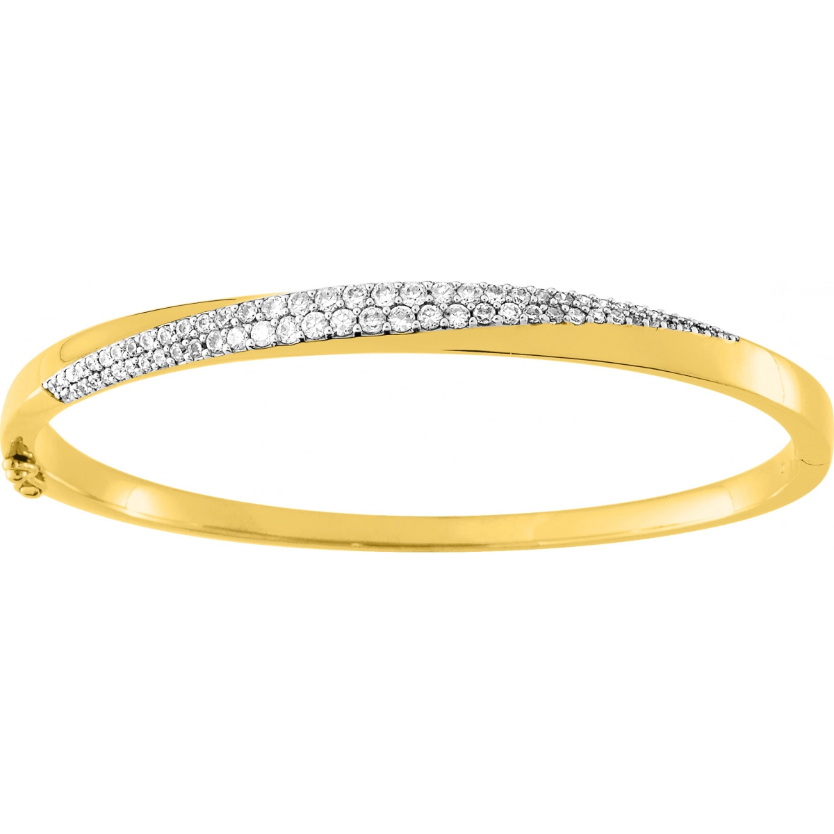 Bracelet 60x50 w. cz gold plated Brass 2TG  Lua Blanca  BSBJ45Z.0