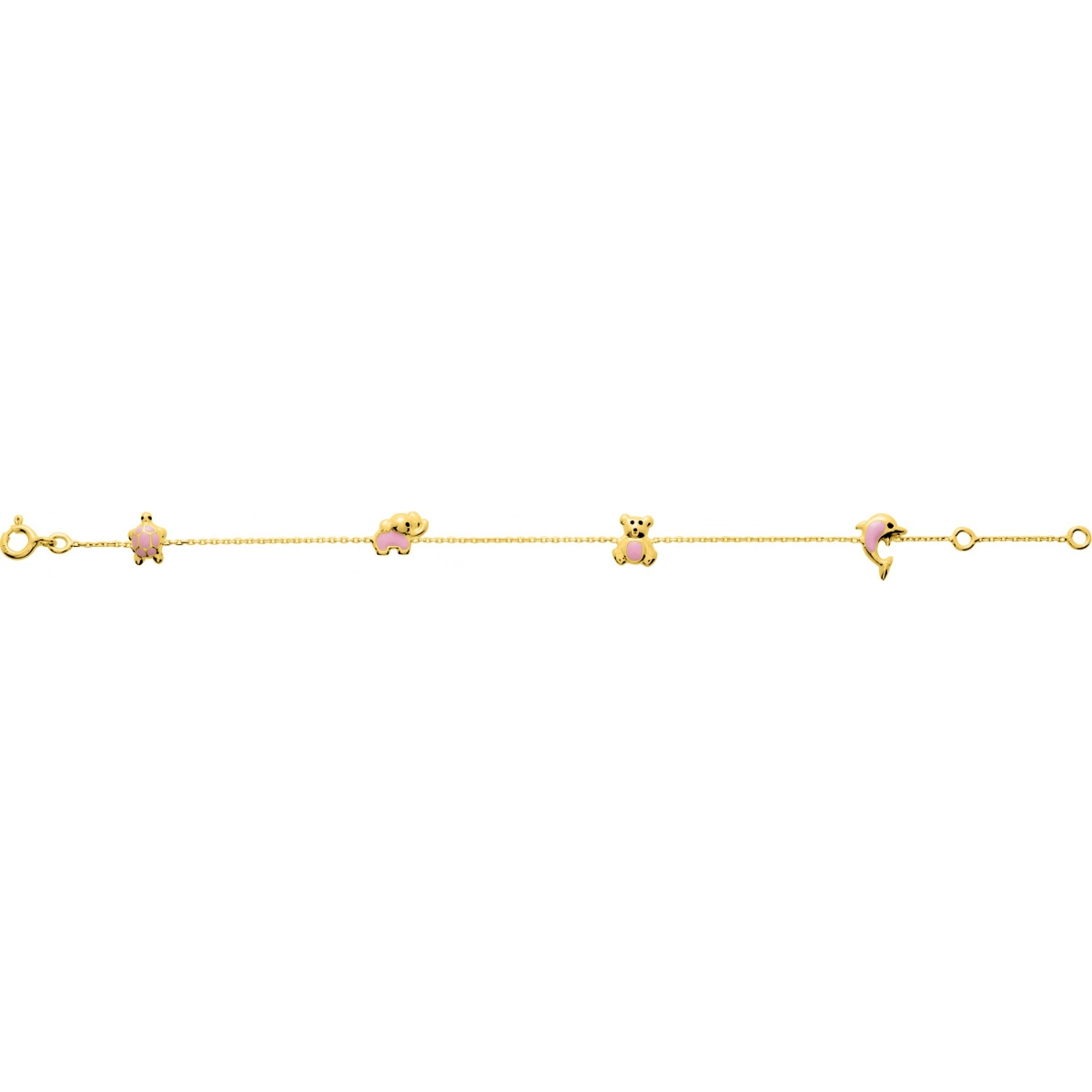 Bracelet baby lacquered 18K YG - Size: 16  Lua Blanca  609.2.16