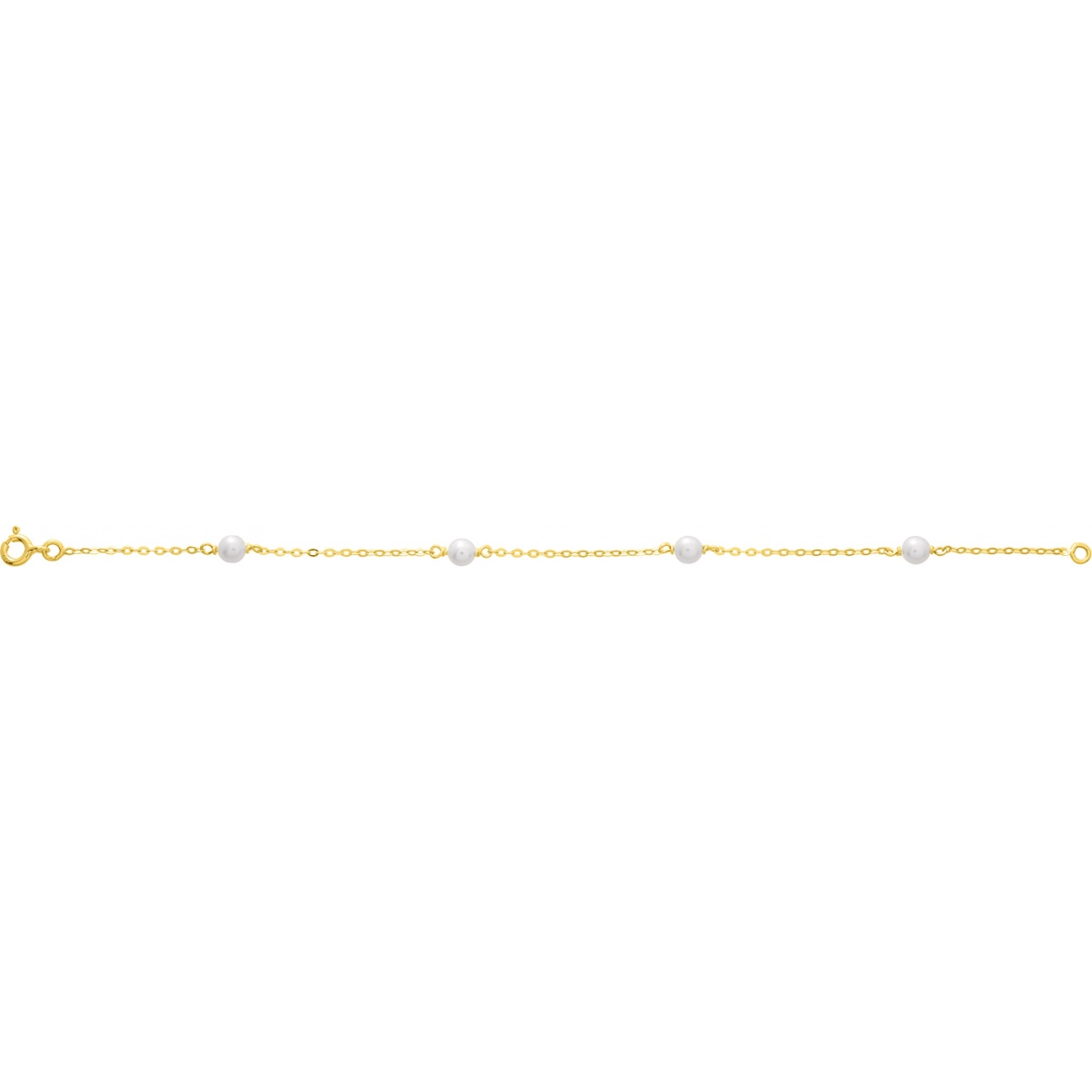 Bracelet chain w. cult.FWpearl 18K YG - Size: 42  Lua Blanca  763.6P.42