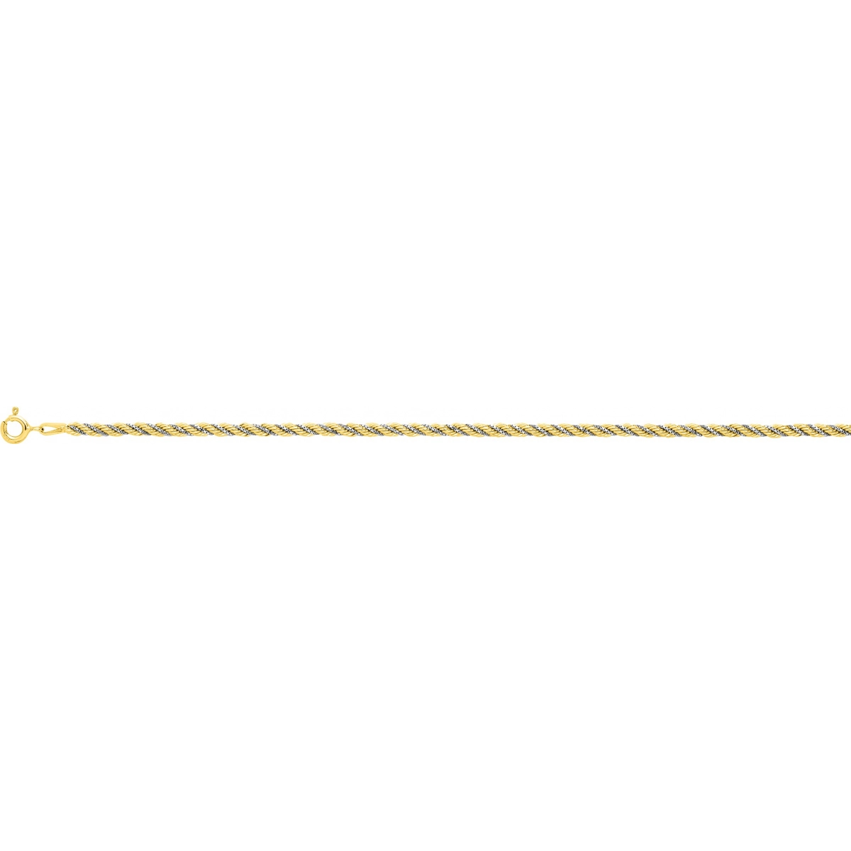 Bracelet 'cord chain' 18K 2TG Lua Blanca  3608.9 - Size 20