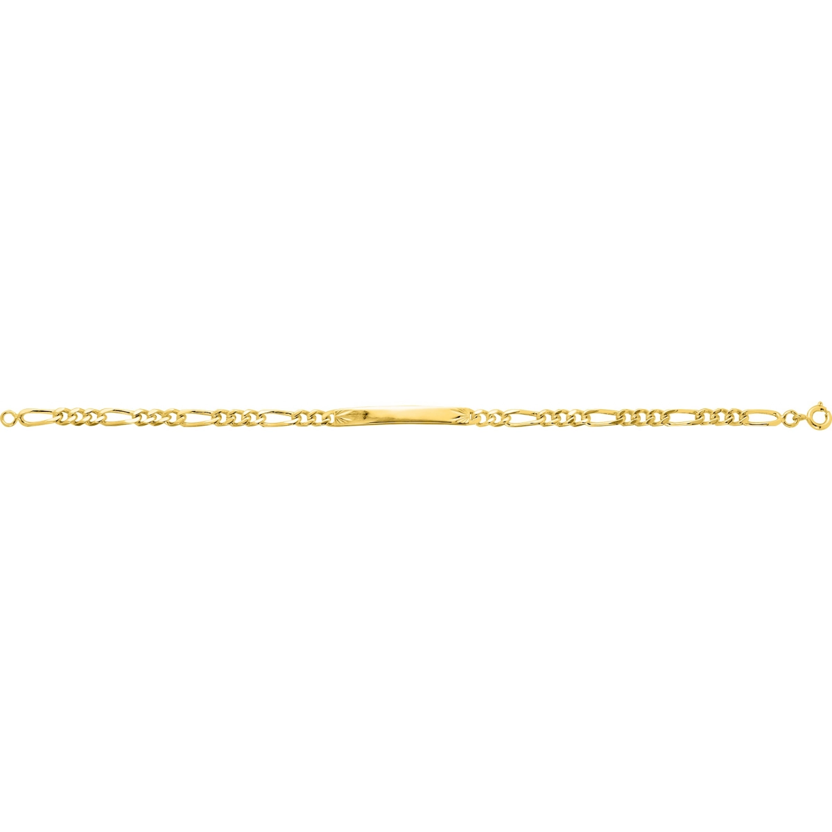 ID bracelet gold plated Brass - Size: 18  Lua Blanca  104045.00.18