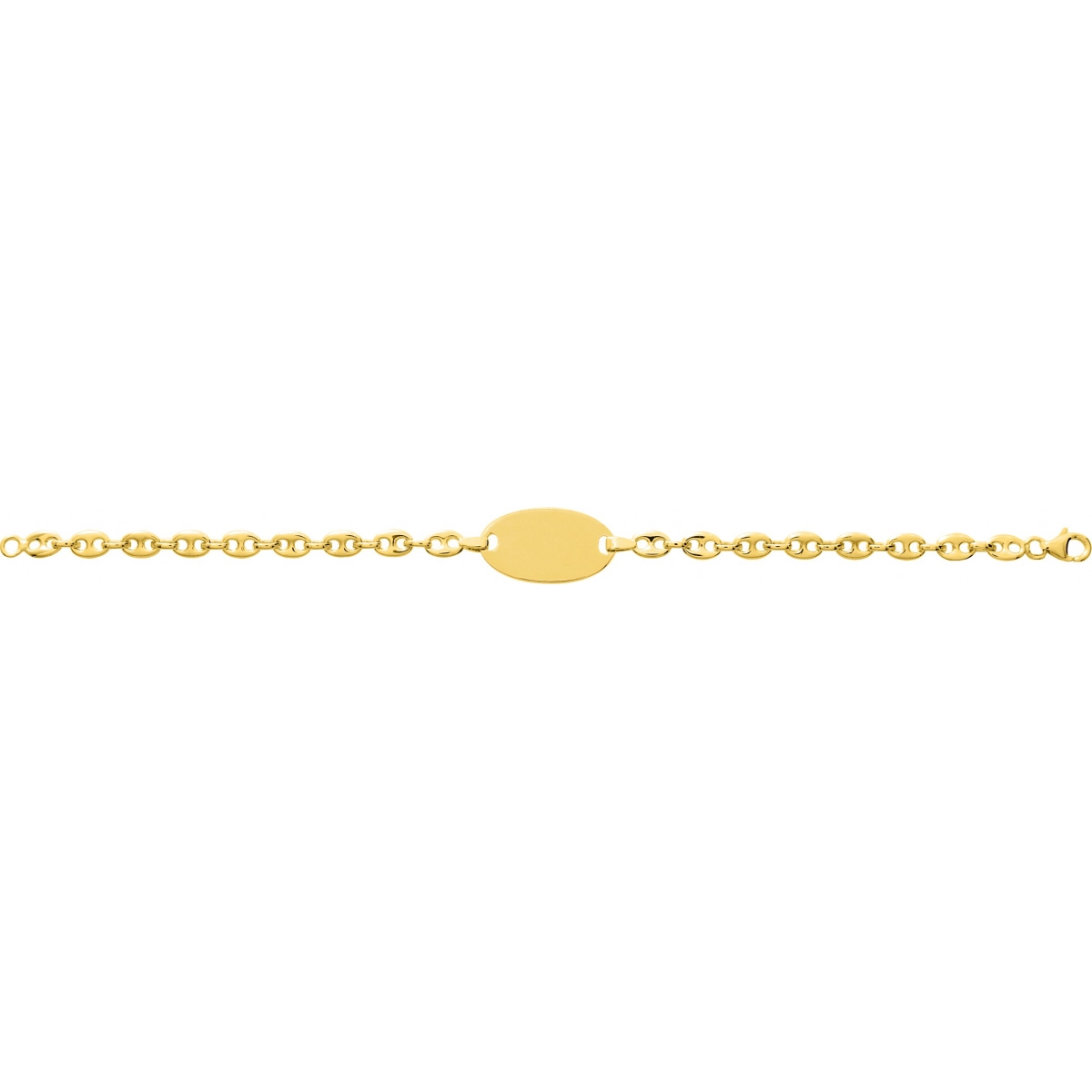 ID bracelet gold plated Brass - Size: 18  Lua Blanca  104110.00.18