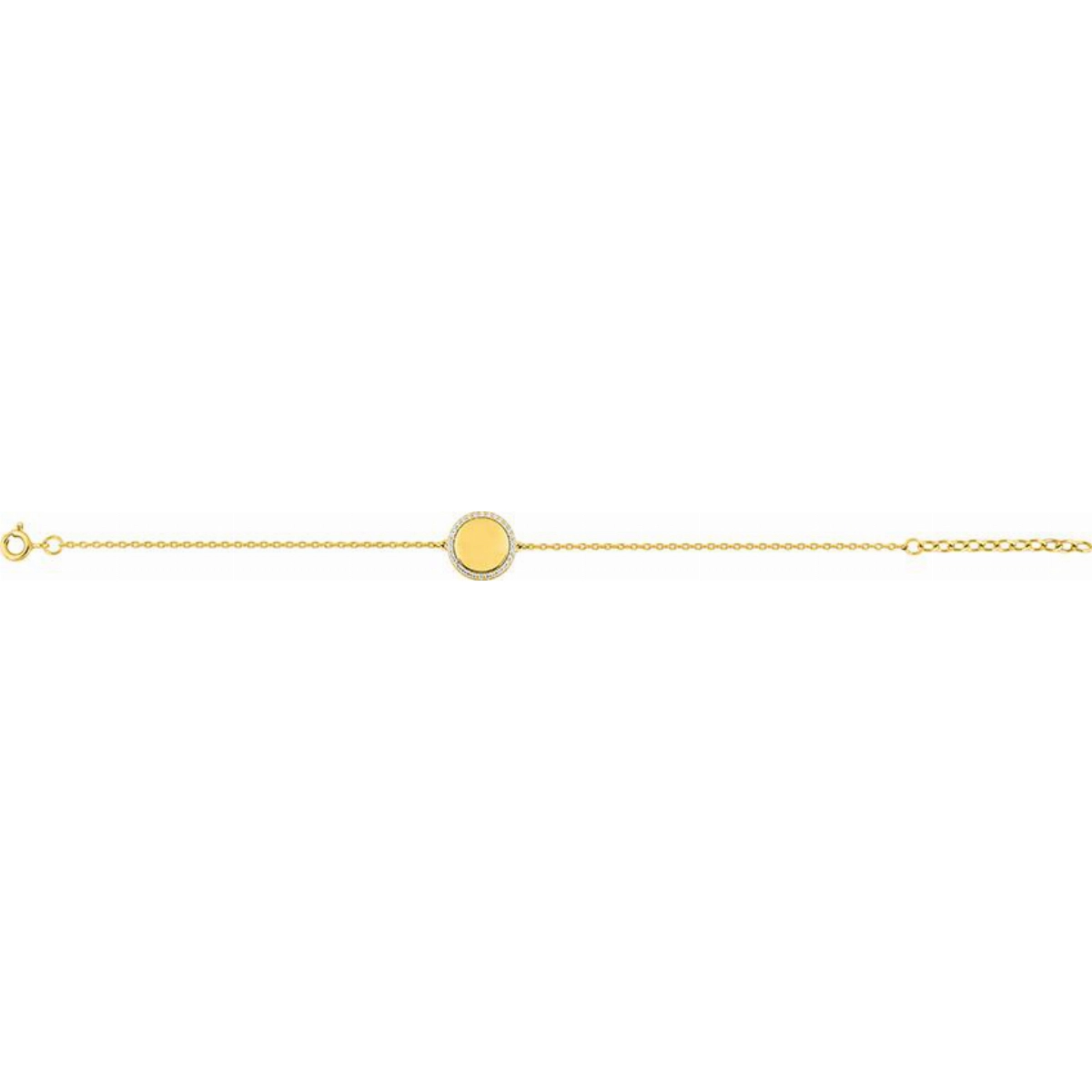Bracelet with cz gold plated Brass Lua Blanca  256912.9