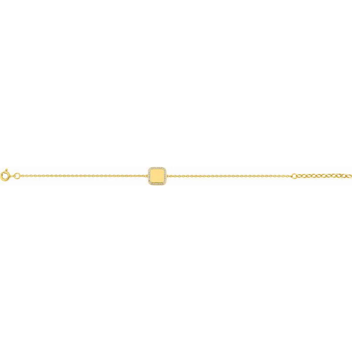 Brazalete con circonita cúbica chapado en oro Lua Blanca 256913.9.0