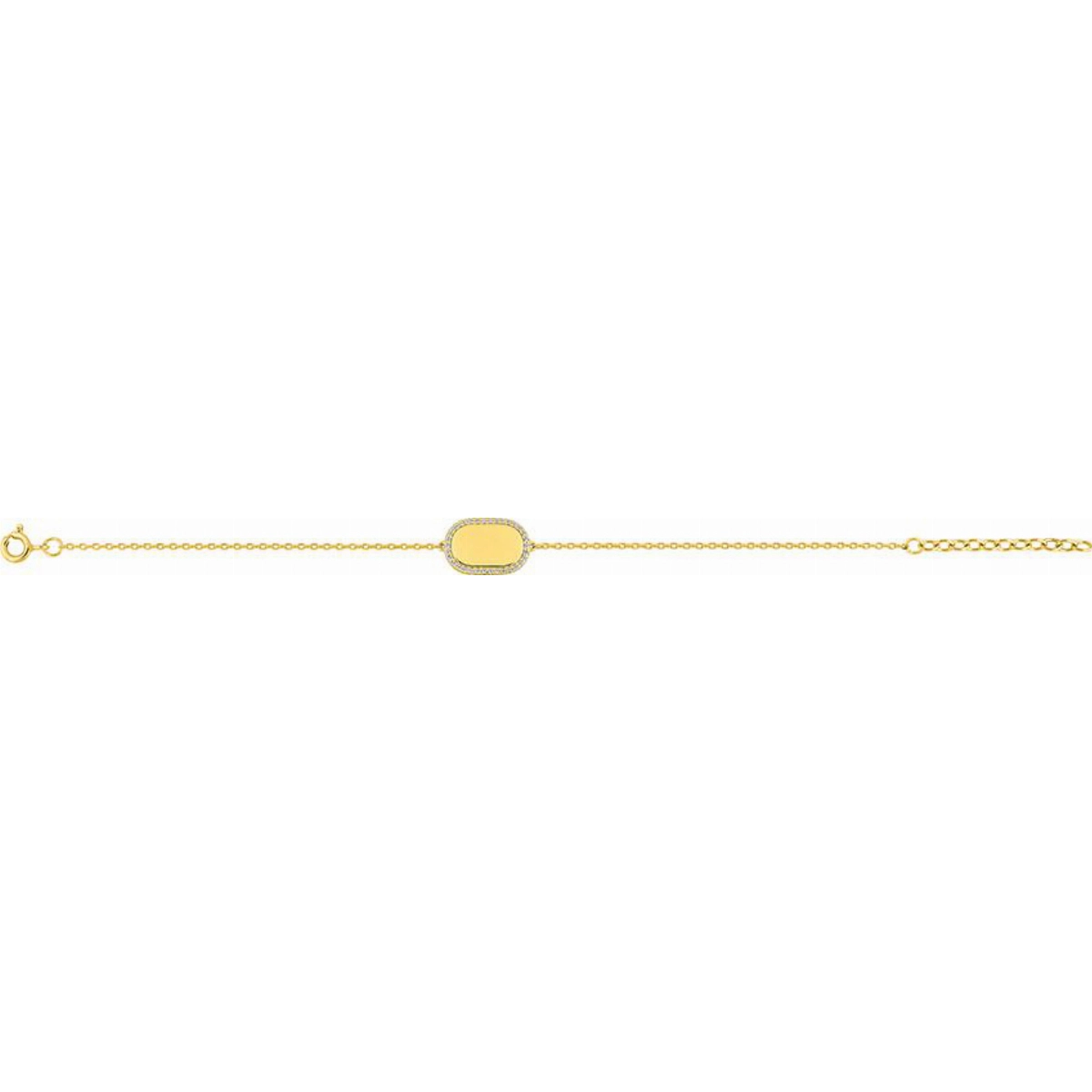 Bracelet with cz gold plated Brass Lua Blanca  256914.9