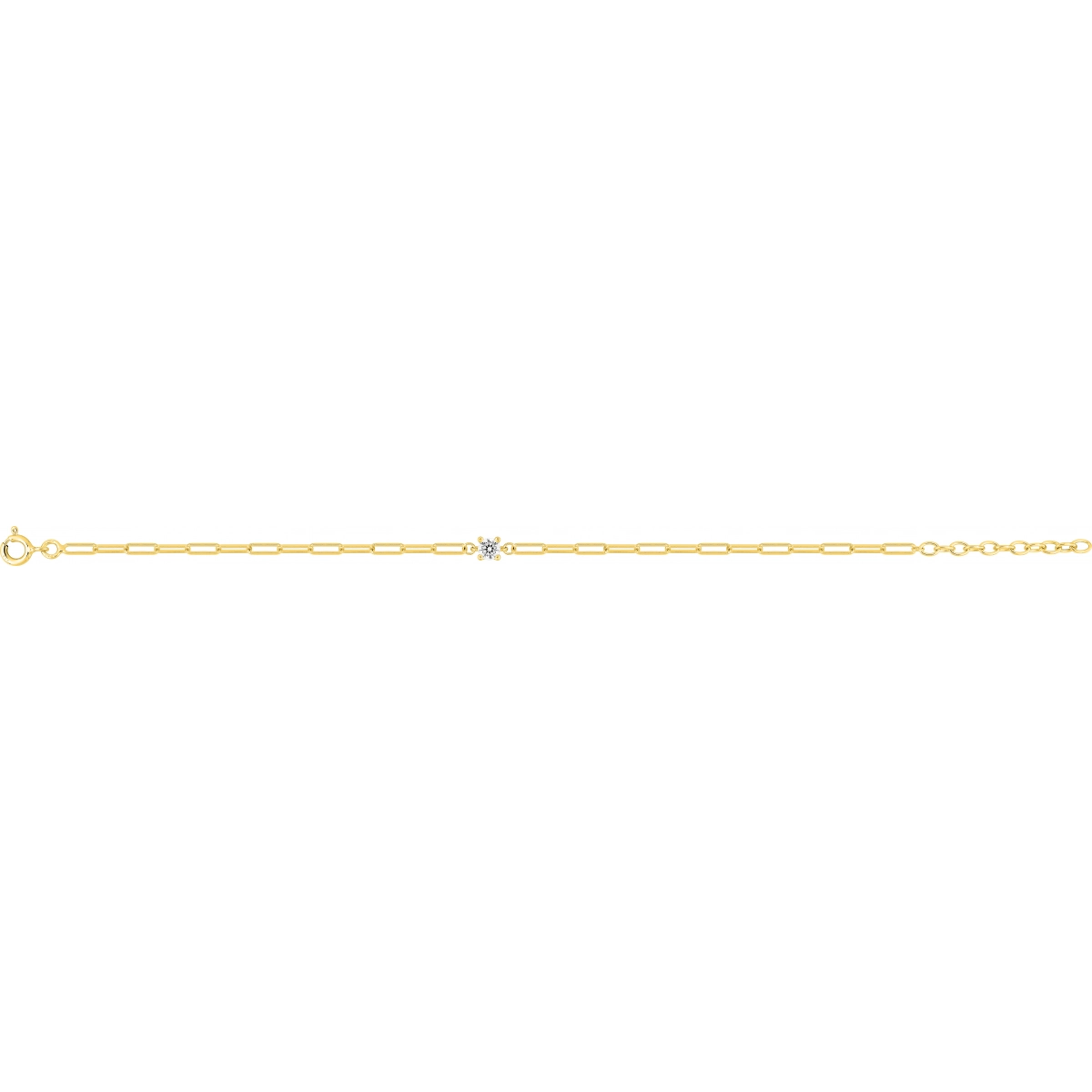 Brazalete con circonita cúbica chapado en oro Lua Blanca 256996.9.0