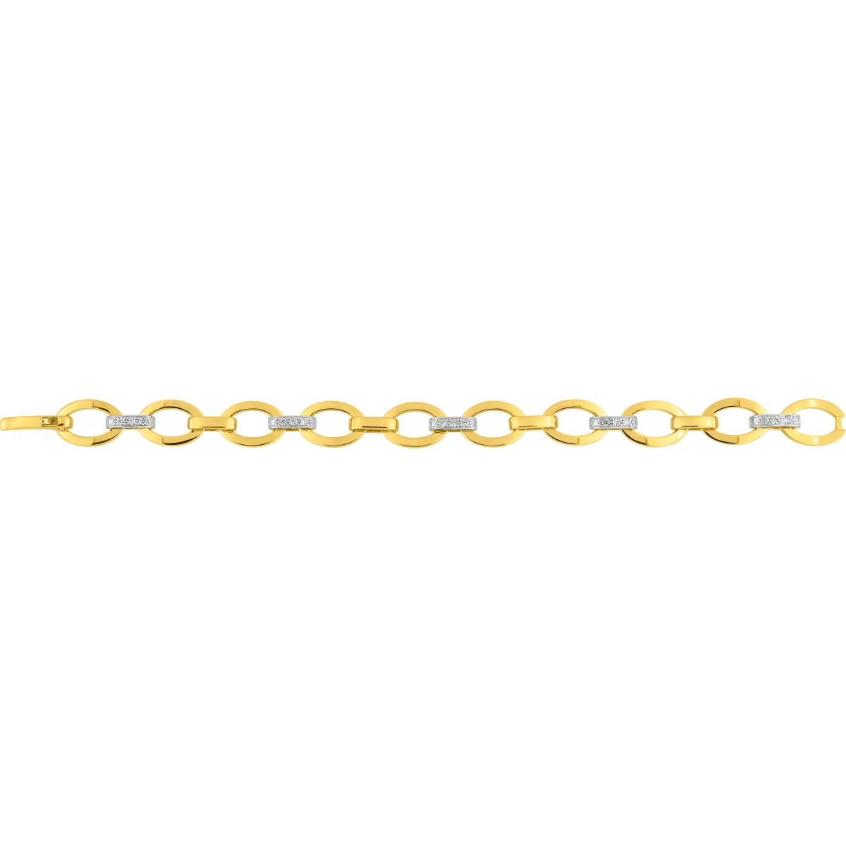 Bracelet w. cz gold plated Brass Lua Blanca  133480.1.0