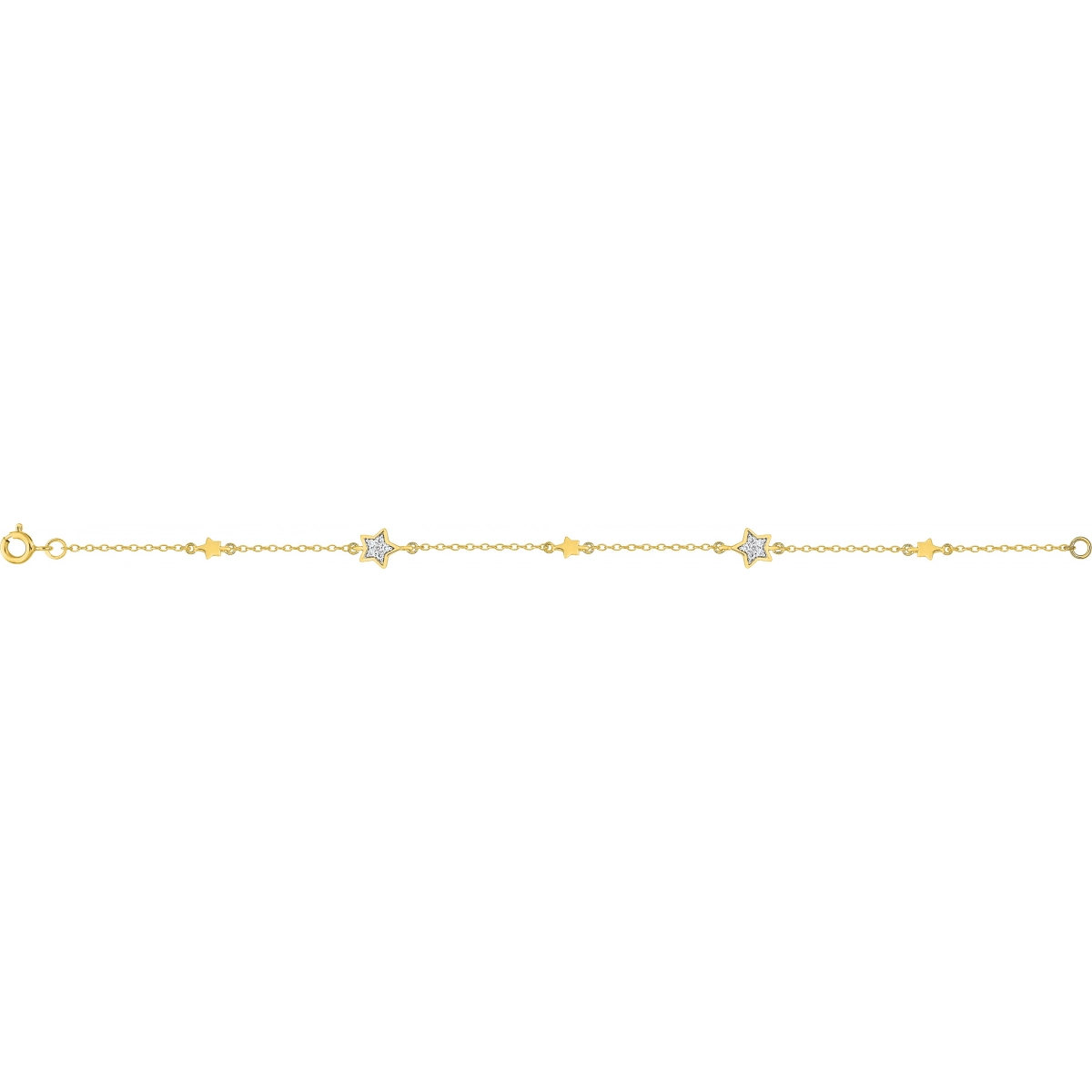 Bracelet w. cz gold plated Brass  Lua Blanca  BSBT68Z18.0