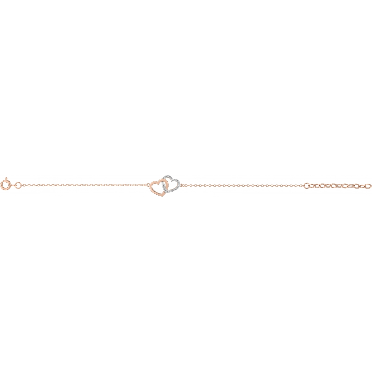 bracelet plaqué or rose et oxydes - Taille: 18  Lua Blanca  133237.1R.18