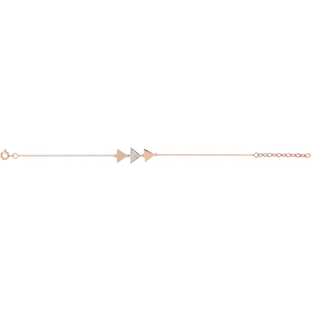 bracelet plaqué or rose et oxydes - Taille: 18  Lua Blanca  133239.1R.18
