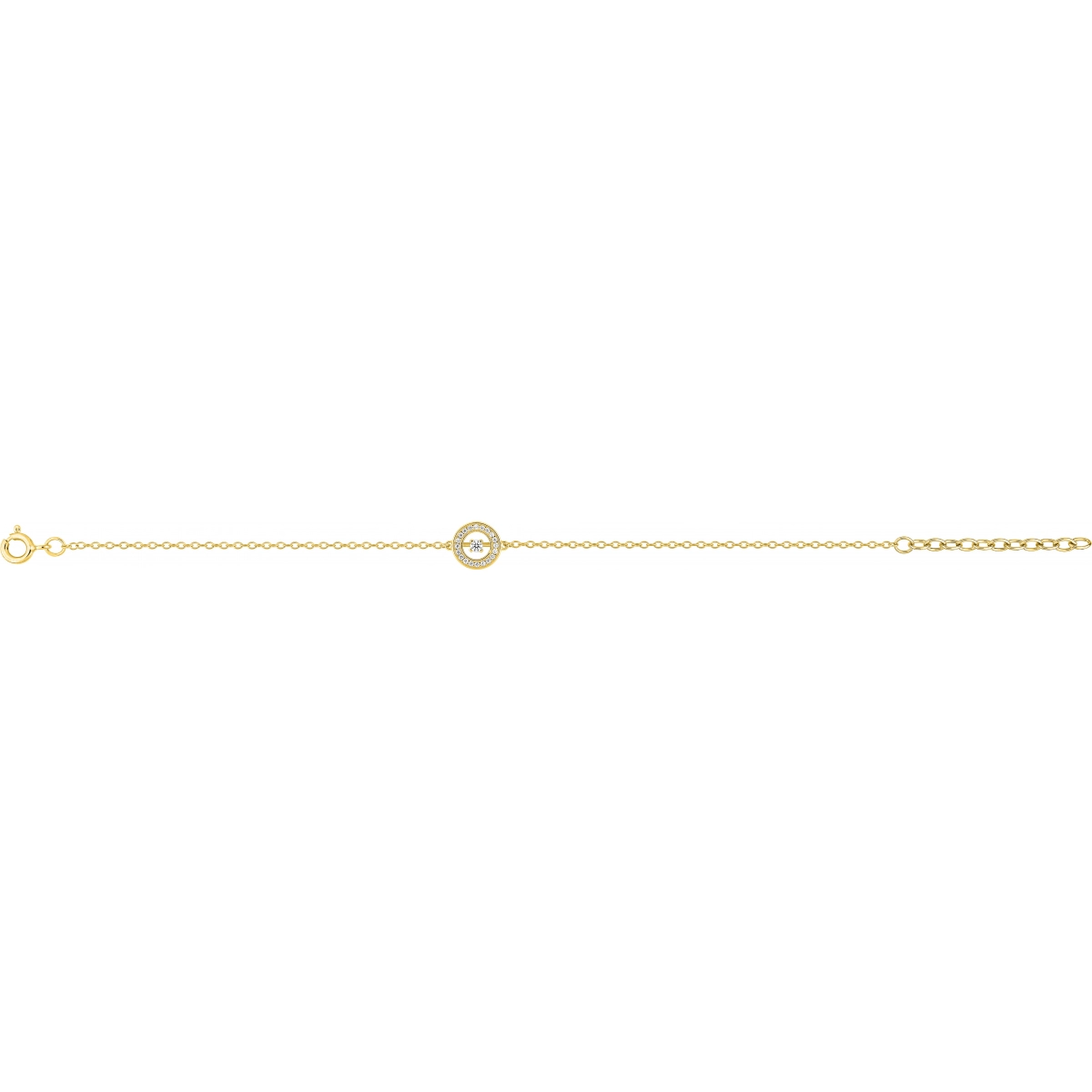 Bracelet w. cz gold plated Brass  Lua Blanca  S10.65102.0