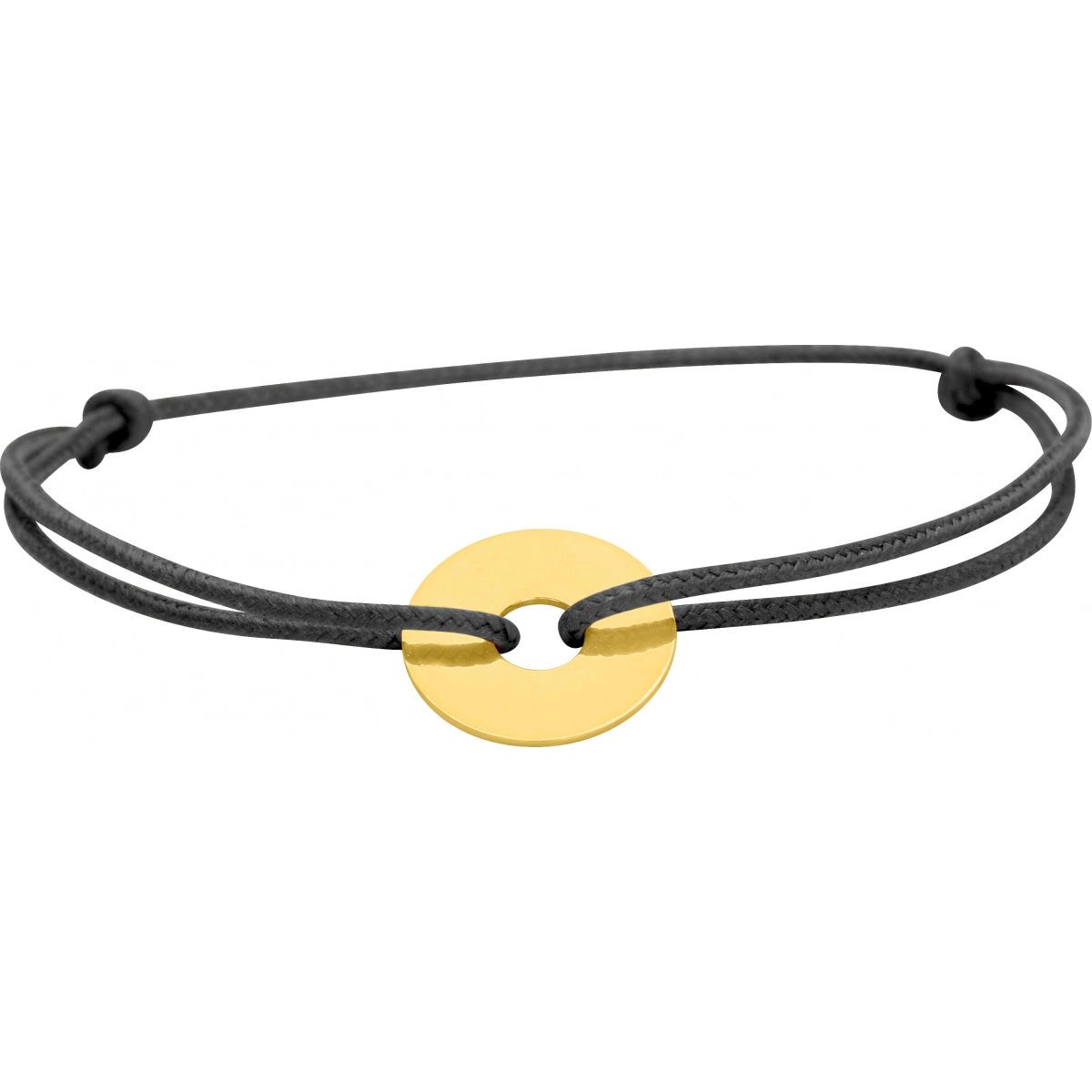 Bracelet w. black cord 18K YG  Lua Blanca  7701.1.0