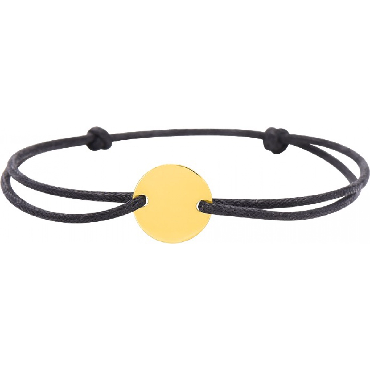 Bracelet w. black cord 18K YG  Lua Blanca  7703.3.0