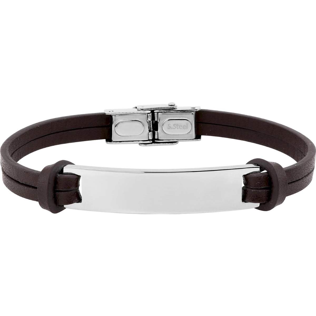 Bracelet leather brown st.Steel Lua Blanca  526743