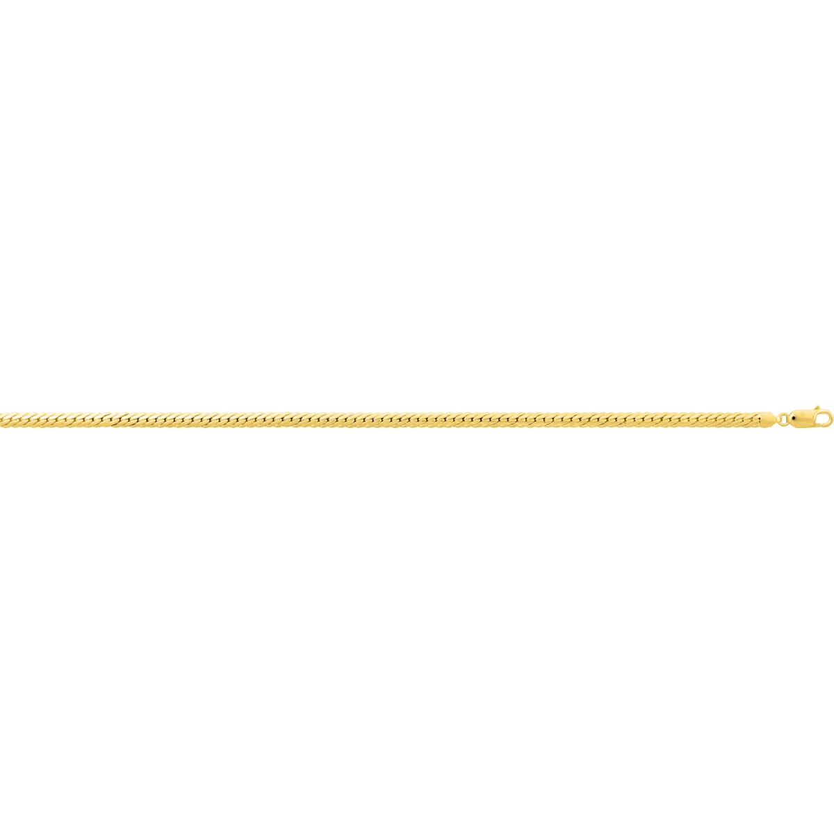 Bracelet double curb chain 9K YG Lua Blanca  610022.4.21