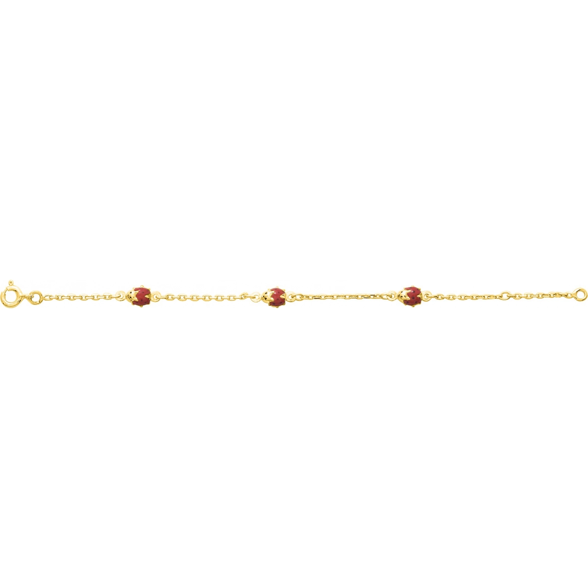Bracelet 'ladybird' baby 18K YG - Size: 14  Lua Blanca  604.3.14