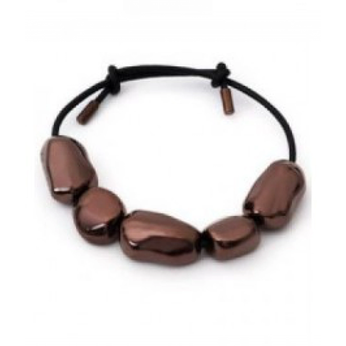 Viceroy bracelet black leather and stones 3037P01011