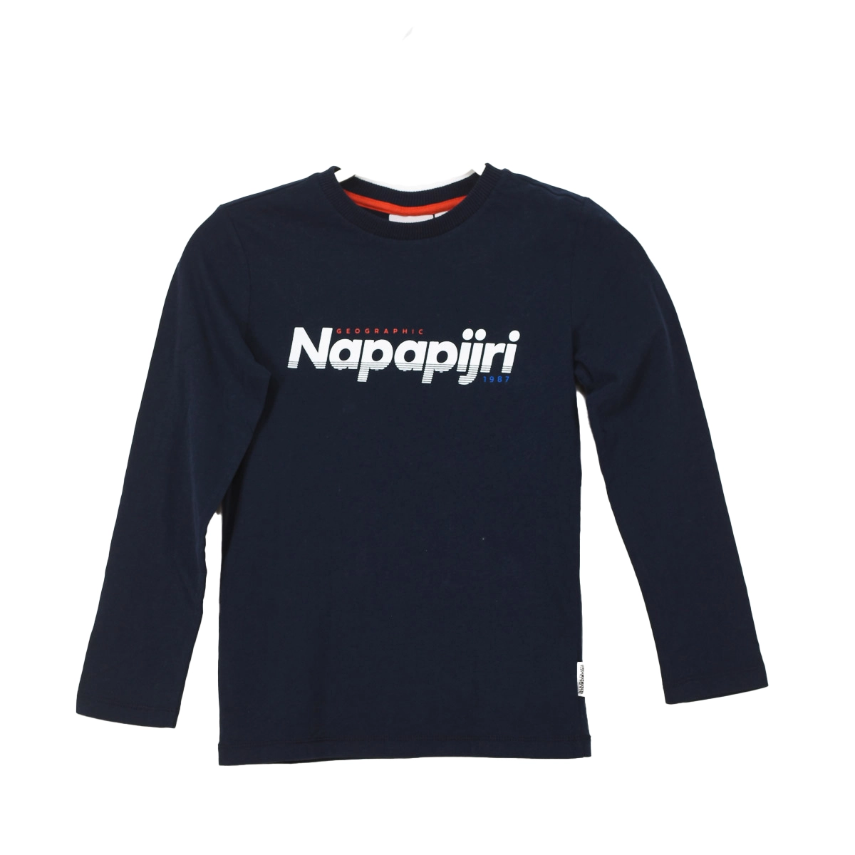 Camiseta de manga larga y cuello redondo Napapijri GA4EQF niño Talla: 8 AÑOS Color: Azul GA4EQF-176.8 AÑOS