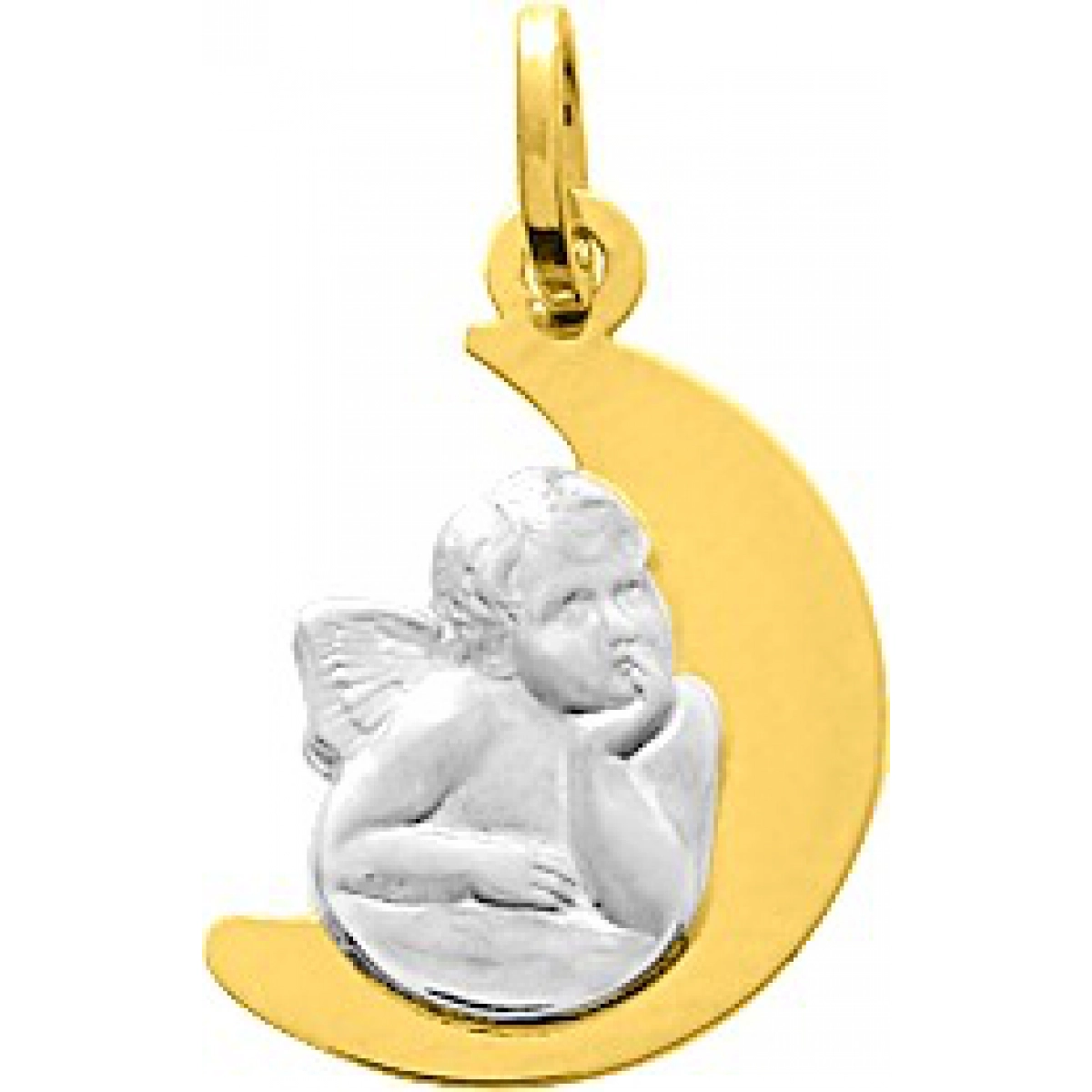 Médaille ange lune or750jb  Lua Blanca  20749G.0