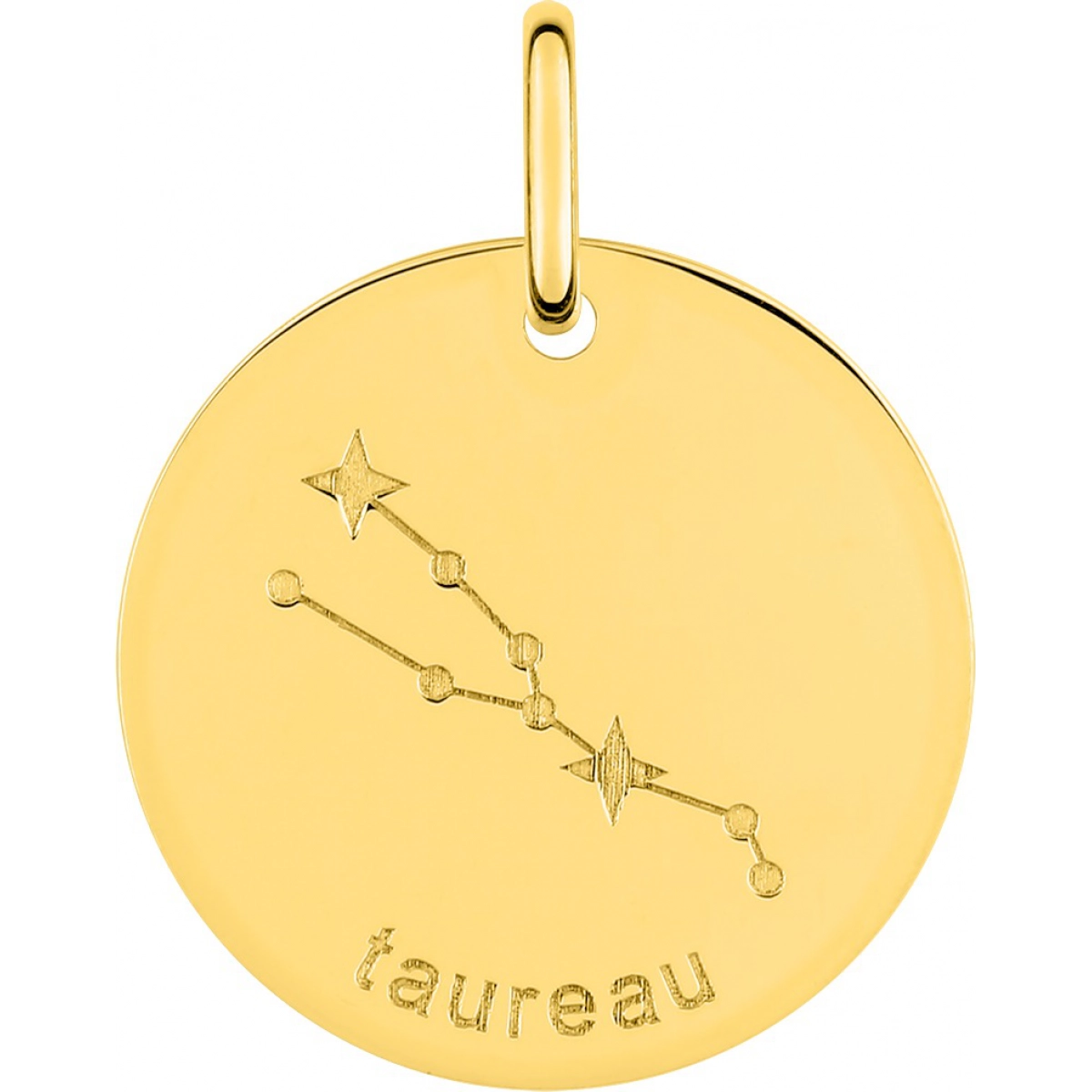 Médaille Taureau or375j Lua Blanca  0M07868 