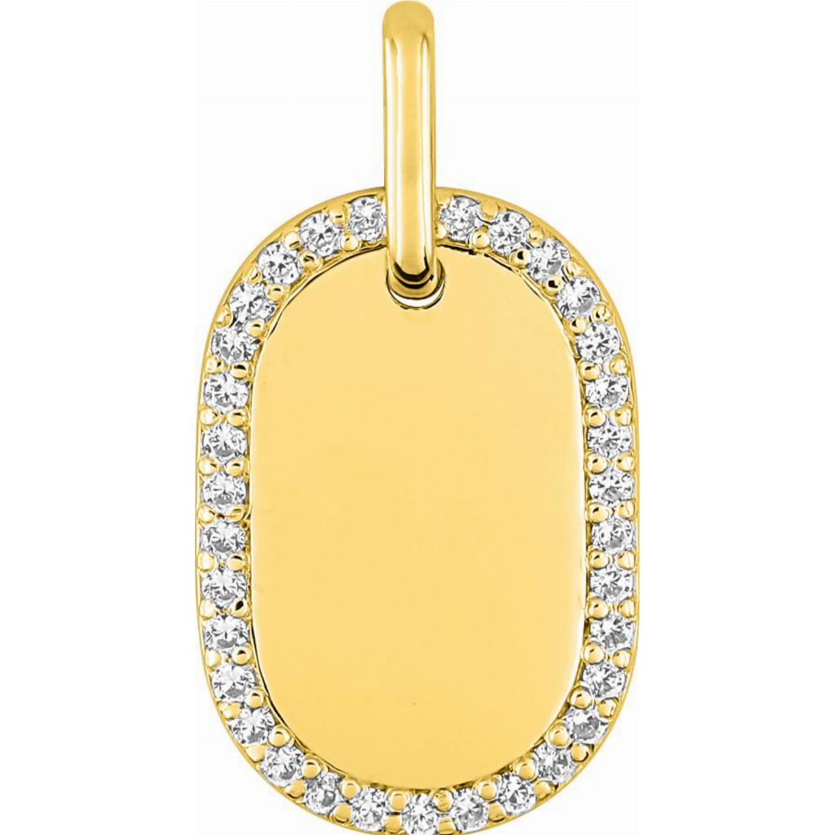 Pendant with cz gold plated Brass Lua Blanca  259730.9