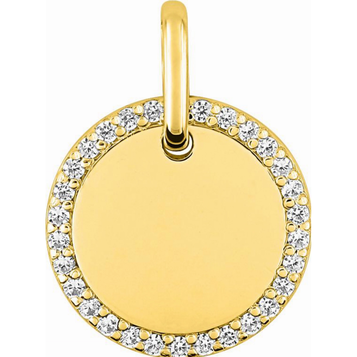 Pendant with cz gold plated Brass Lua Blanca  259738.9