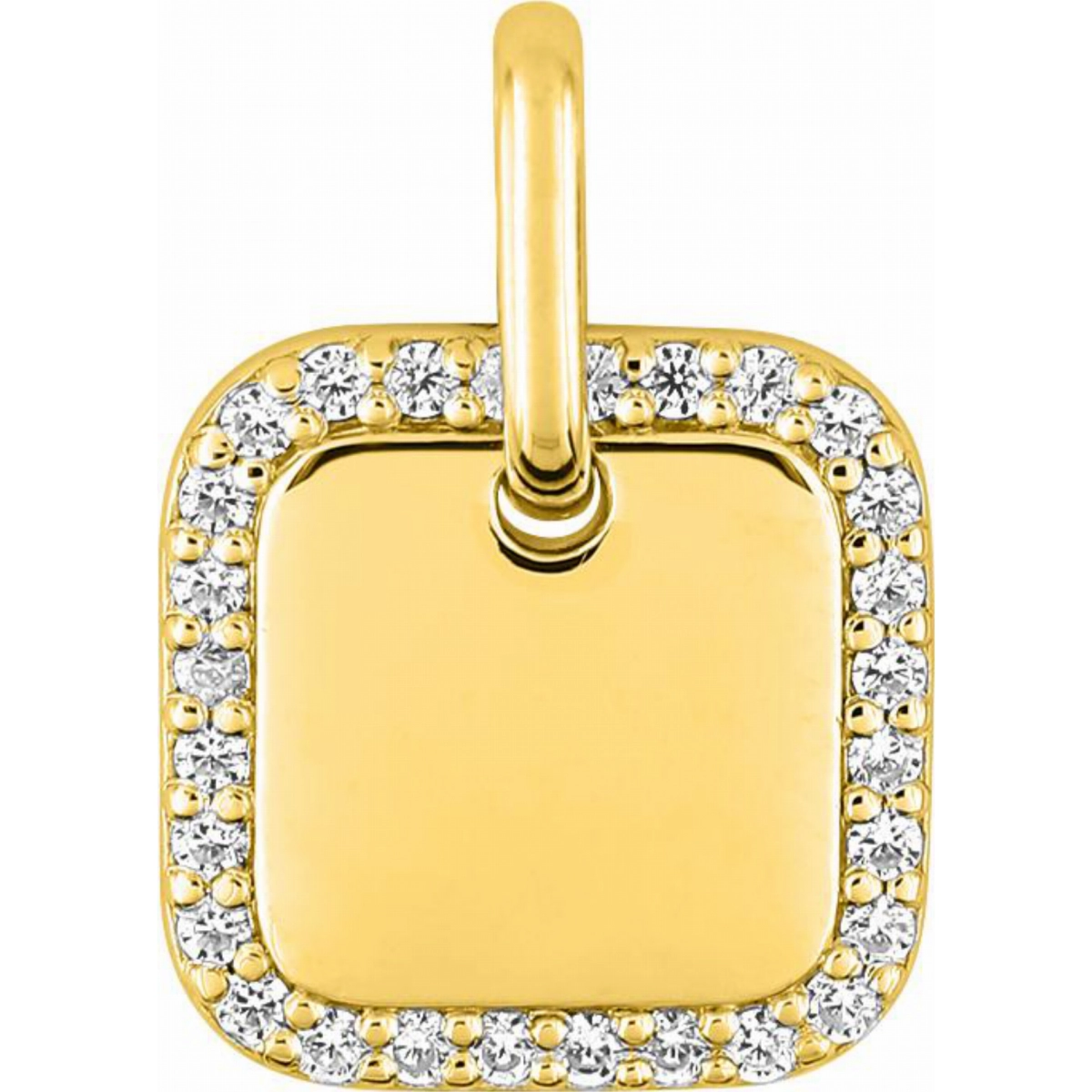 Pendant with cz gold plated Brass Lua Blanca  259739.9