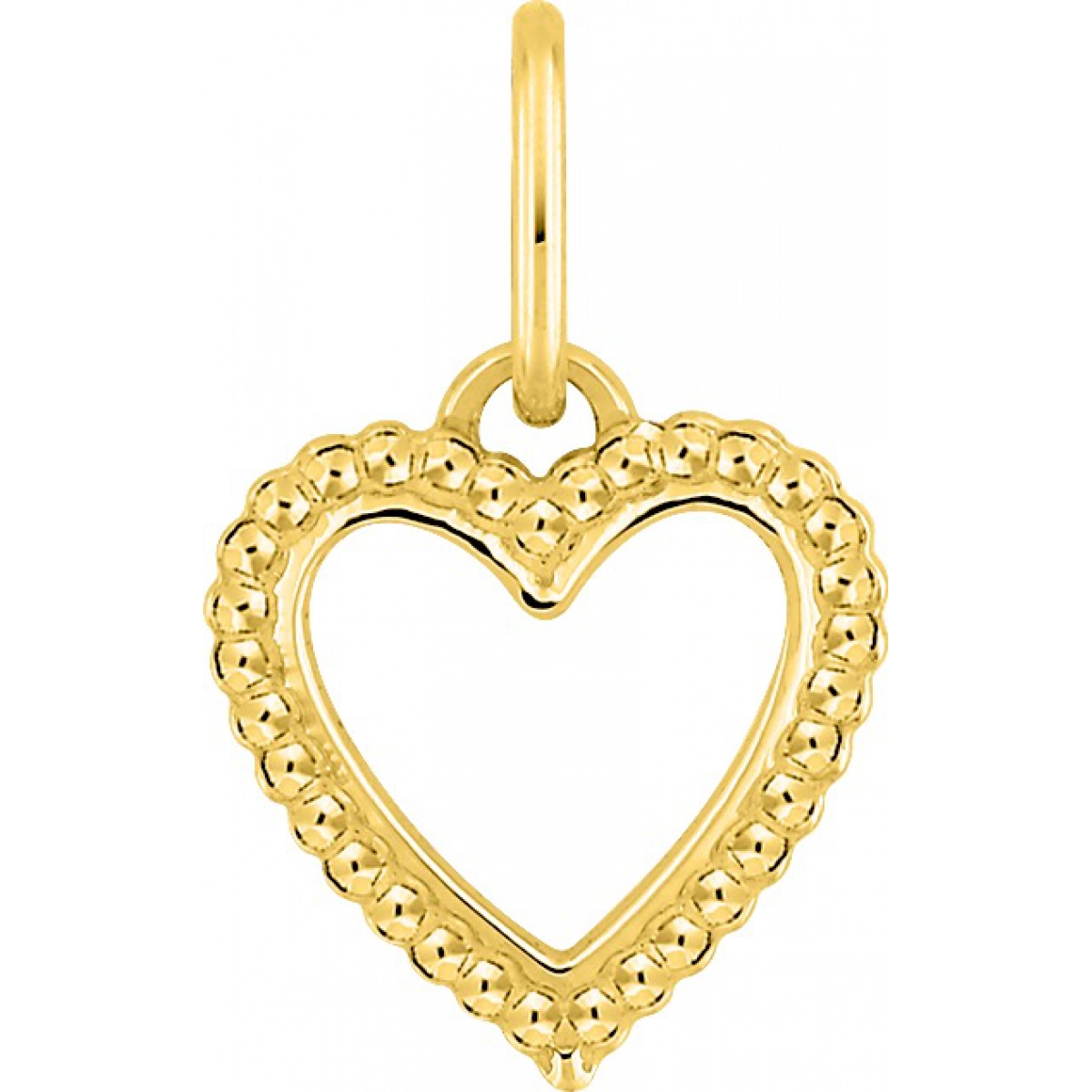 Colgante Corazón 9Kt Oro Amarillo Lua Blanca 410640.89.0