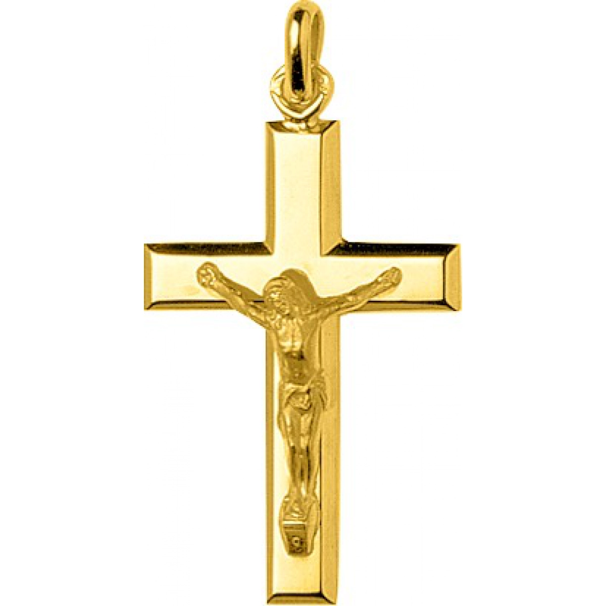 Pingente Cruzar Cristo 18Kt Ouro amarelo 74124 Lua blanca 74124.0