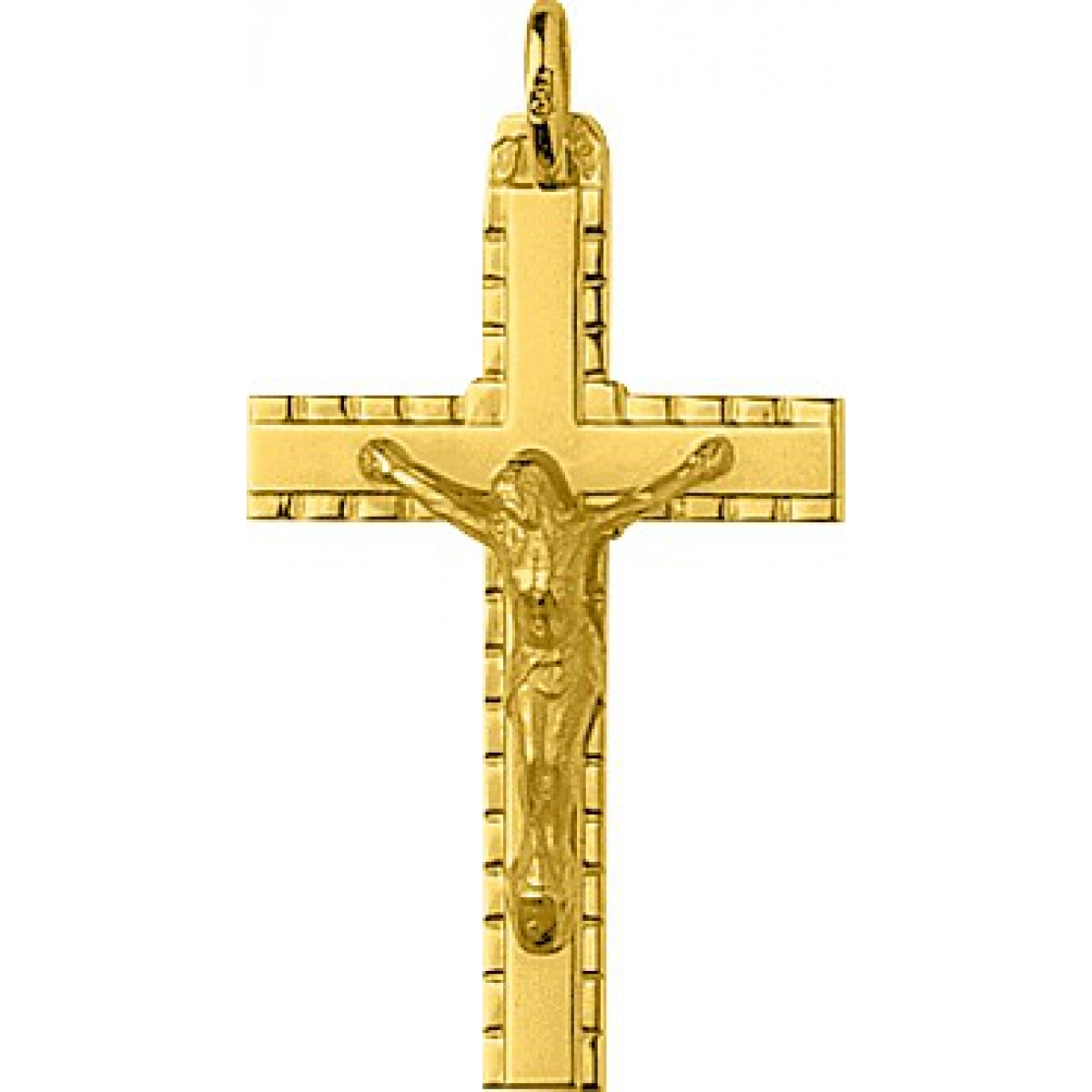 Pend. croix Christ or750j  Lua Blanca  74125.0