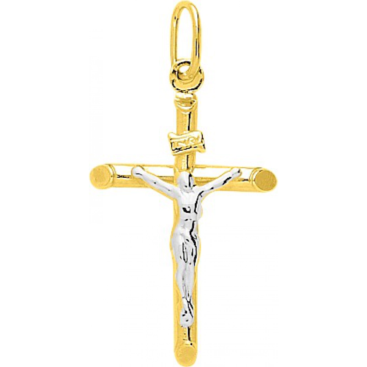 Pend. croix Christ or750jb  Lua Blanca  2786G.0