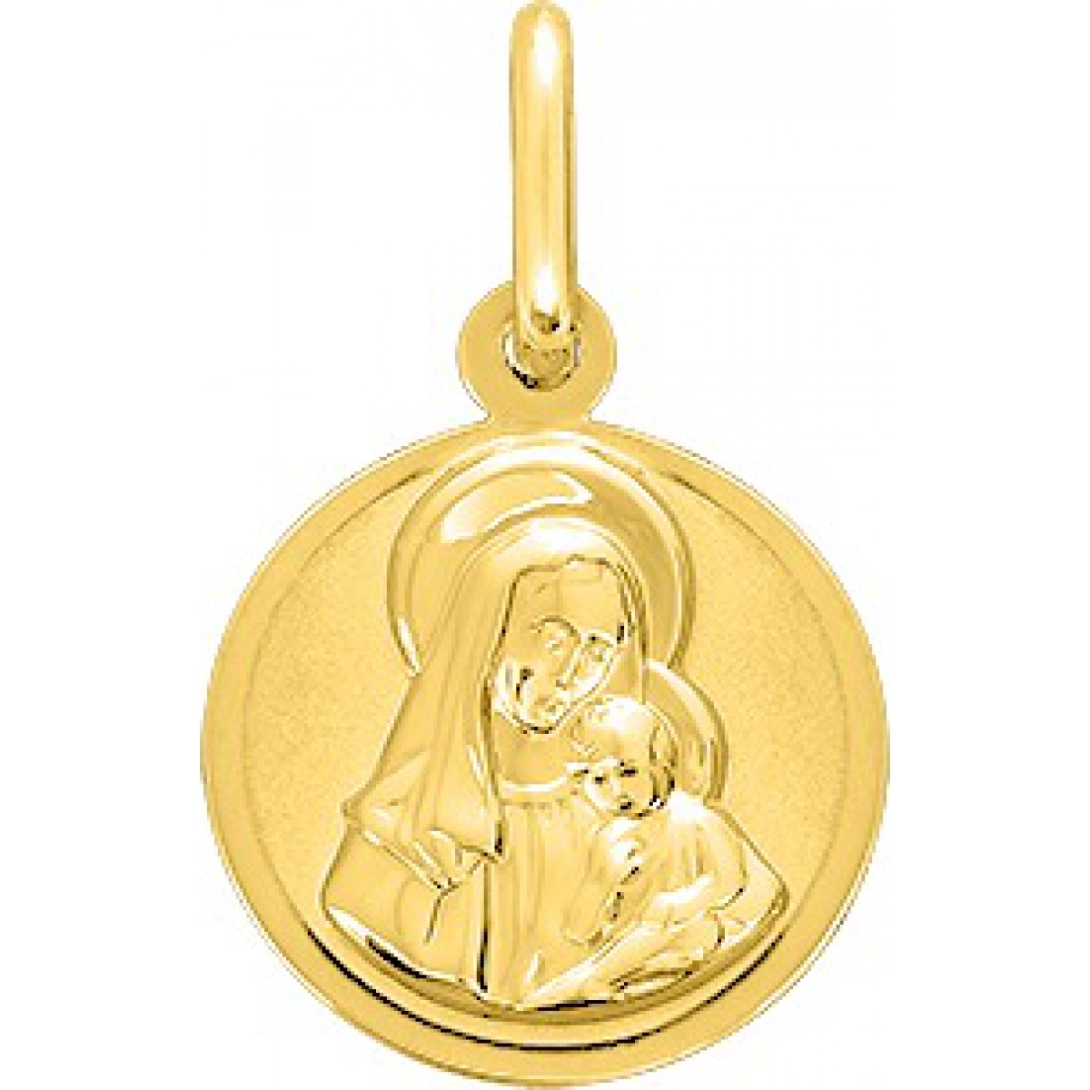 Colgante Virgen Mary 18Kt Oro Amarillo Lua Blanca 32124.0