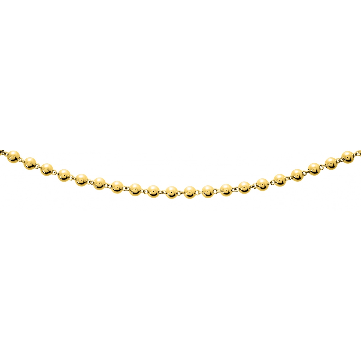 Necklace 'balls' gold plated Brass - Size: 42  Lua Blanca  101797C.42