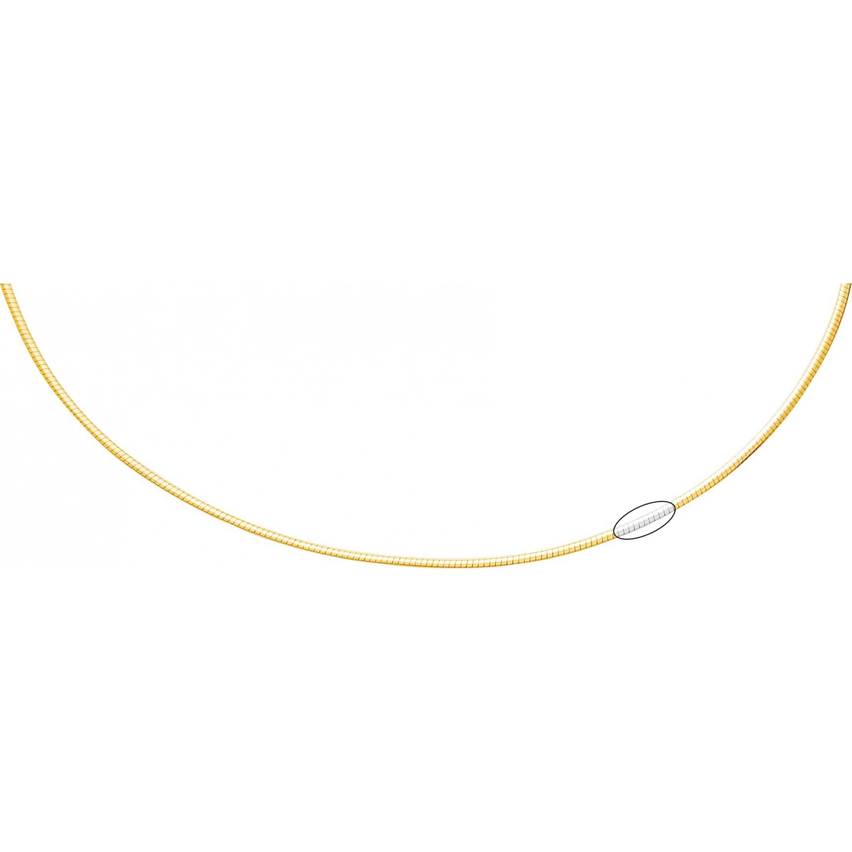 Necklace chain 'Avvolto' reversible 18K 2TG - Size: 42  Lua Blanca  2263.3.42