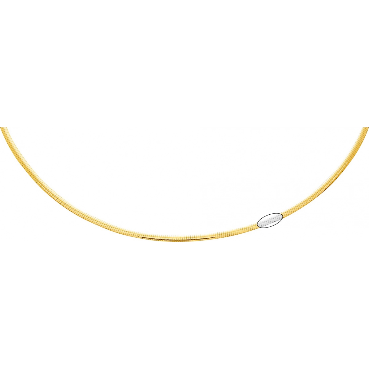 Necklace chain 'Avvolto' reversible 18K 2TG - Size: 45  Lua Blanca  2263.4.45