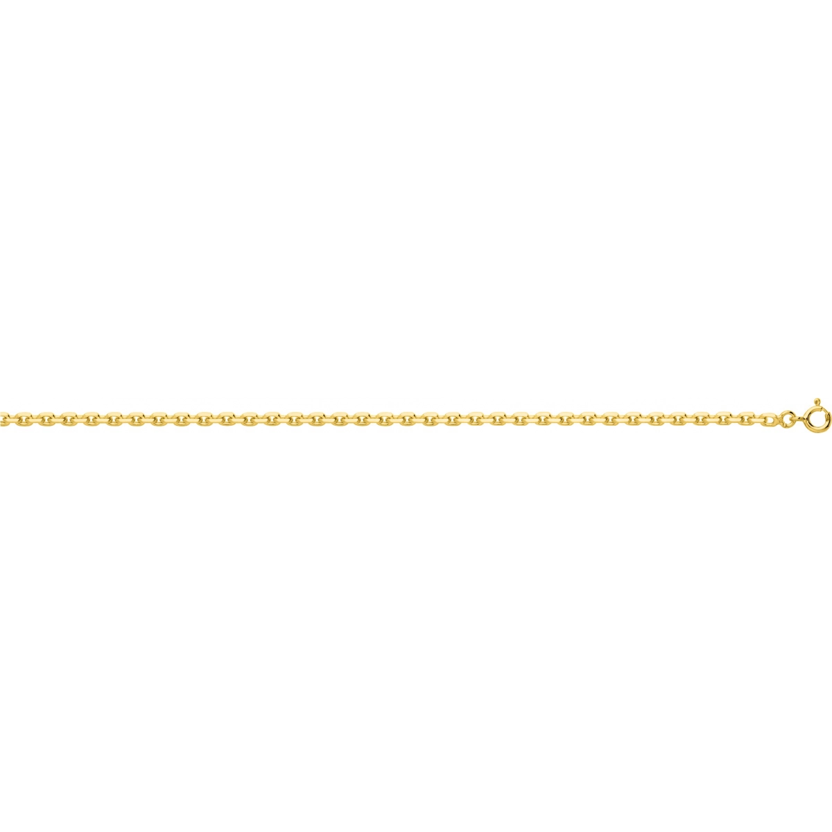 Colar cadena ligada banhado a ouro 101203C.55 Tamanho espanhol: 55 Lua blanca