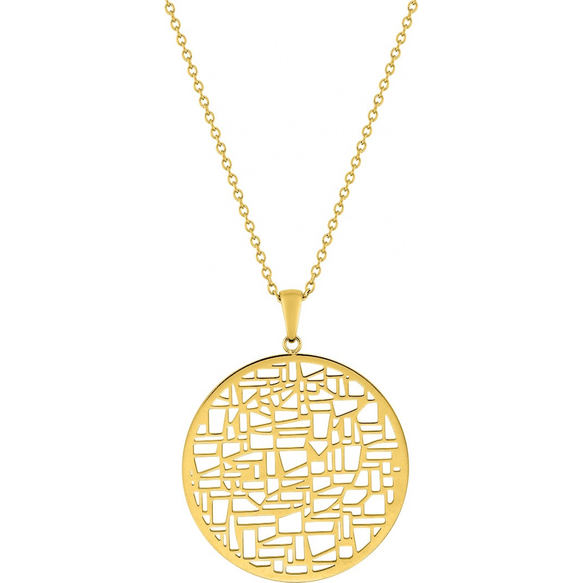 Necklace w. pendant gold colored St. Steel Lua Blanca  555744 