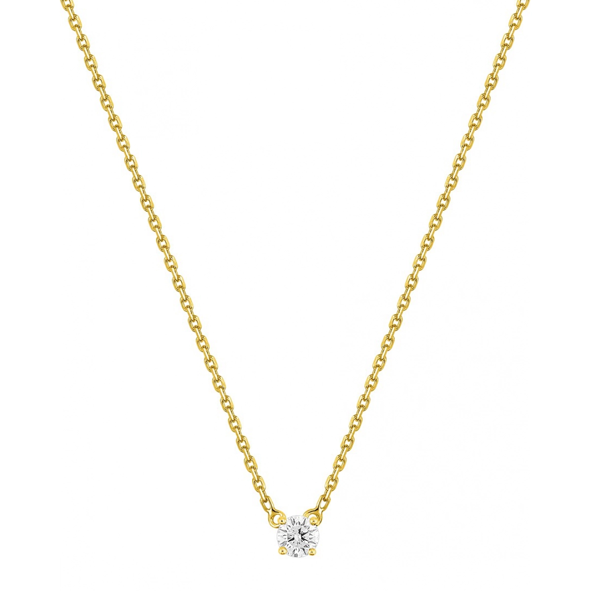 Collar con diamante 0.20ct 18Kt Oro Amarillo Lua Blanca  EA501EJB2 EA501EJB2.0