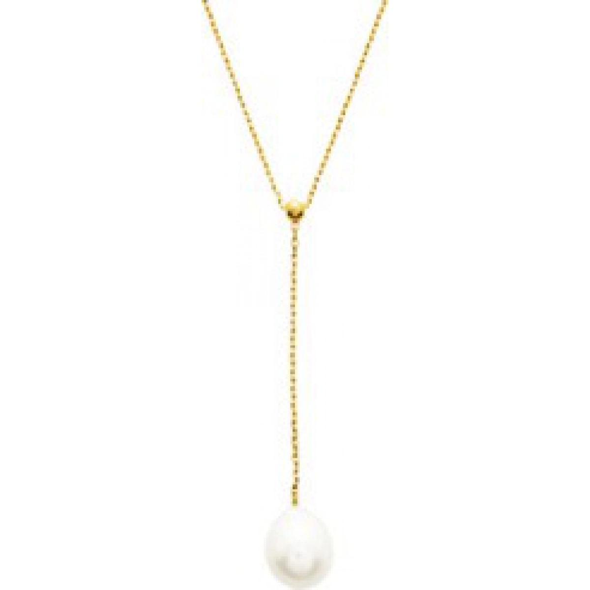 Necklace w. cult.FWpearl 18K YG - Size: 42  Lua Blanca  7505P.42